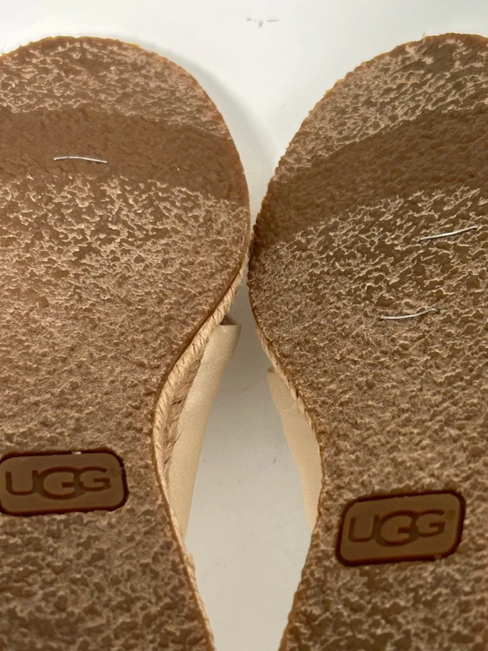 UGG Cream Espadrille Wedge Sandals